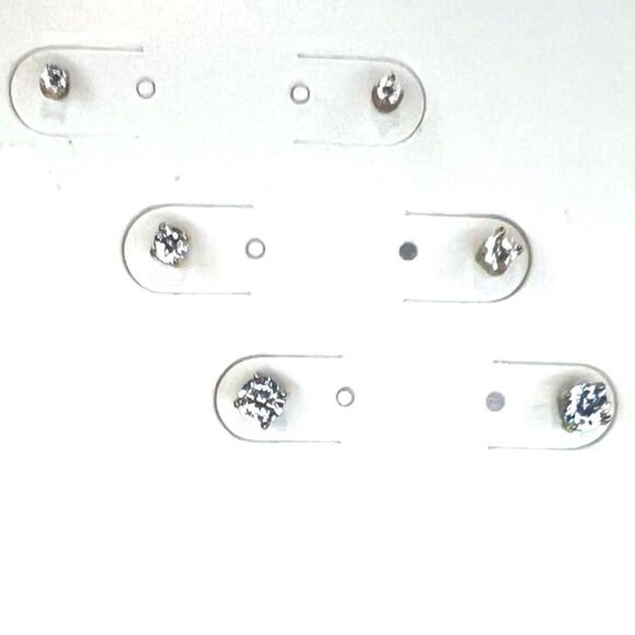 Sterling Silver Cubic Zirconia Earrings - Picture 3 of 3